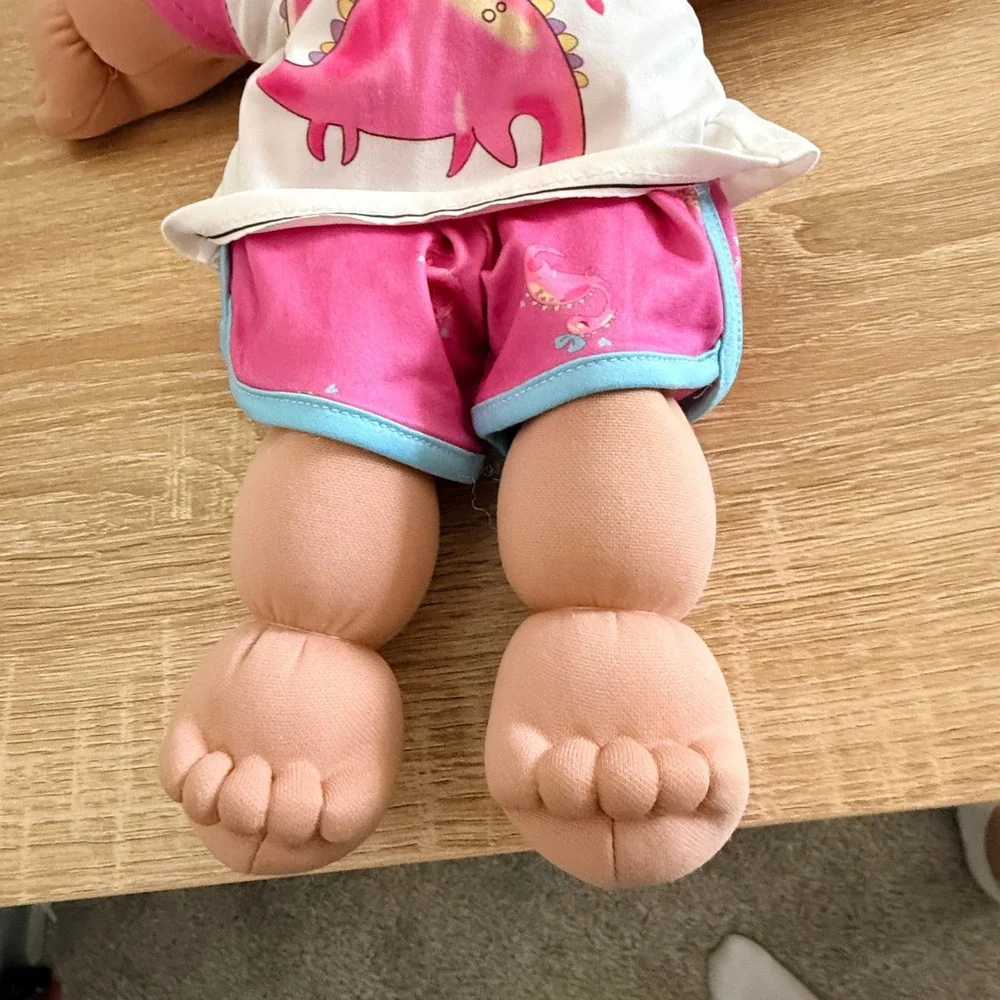 Cabbage Patch Kids 2015 WCT-17K Doll Cute-a-Saurus Outfit Pink Blue Eyes 14 inch